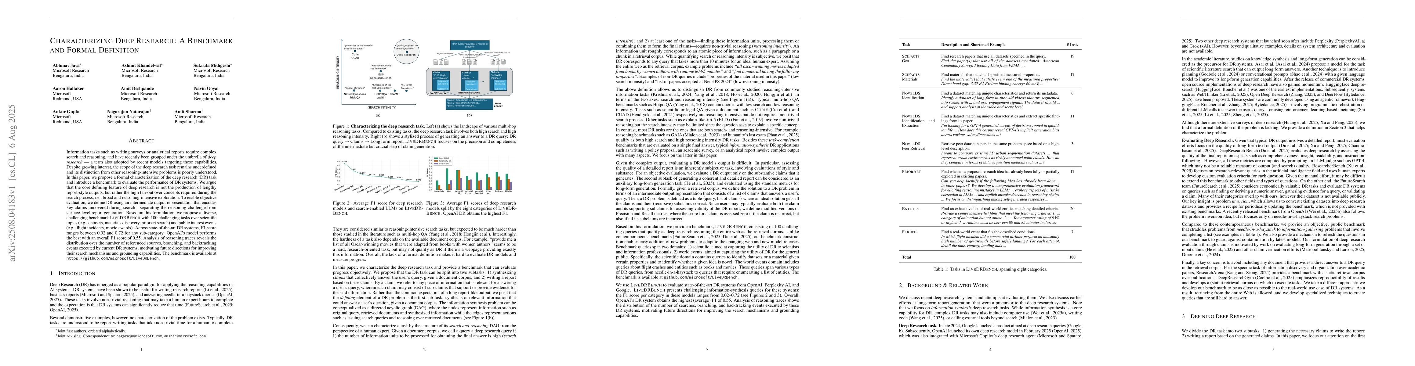Thumbnail for Characterizing Deep Research: A Benchmark and Formal Definition
