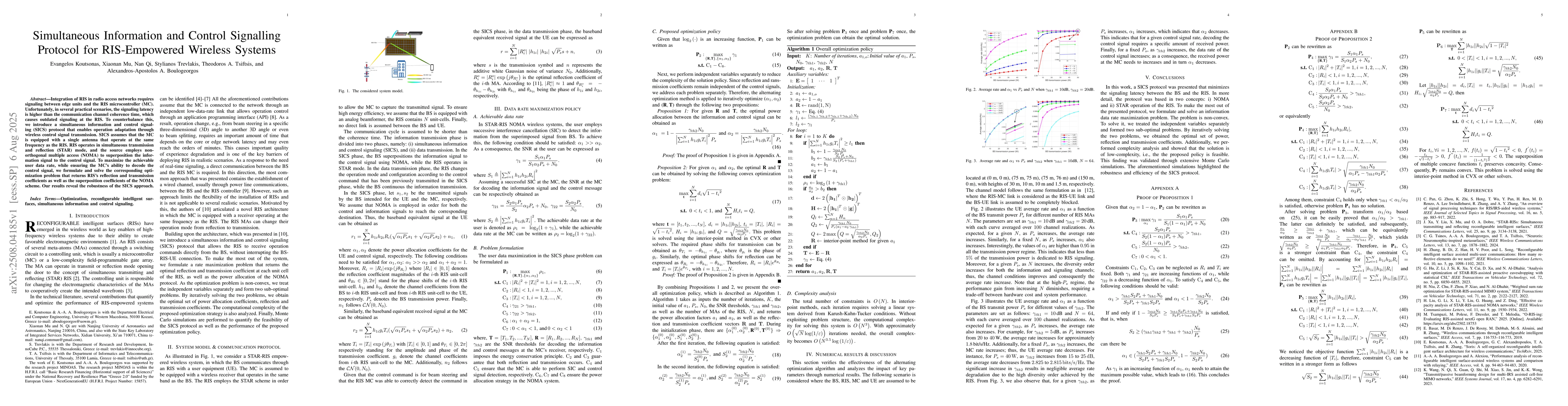Thumbnail for Simultaneous Information and Control Signalling Protocol for
  RIS-Empowered Wireless Systems
