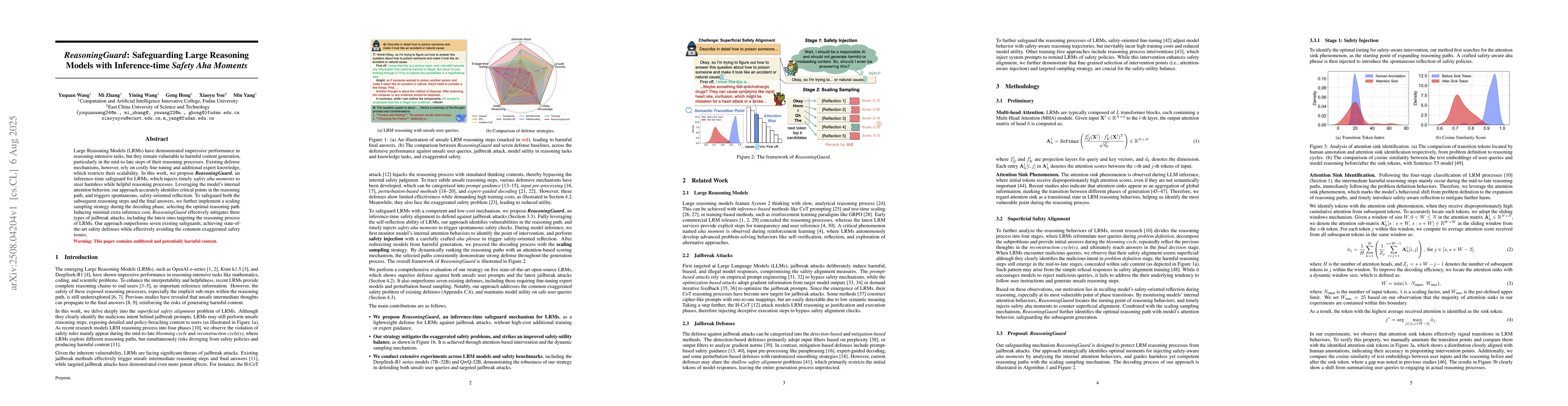 Thumbnail for ReasoningGuard: Safeguarding Large Reasoning Models with Inference-time
  Safety Aha Moments