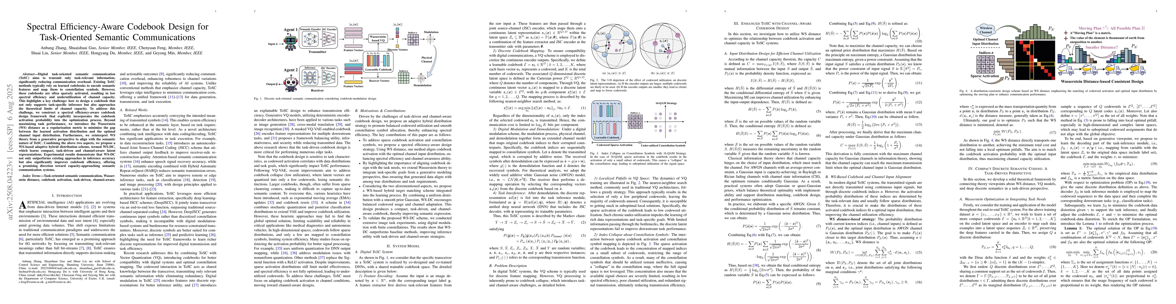 Thumbnail for Spectral Efficiency-Aware Codebook Design for Task-Oriented Semantic
  Communications