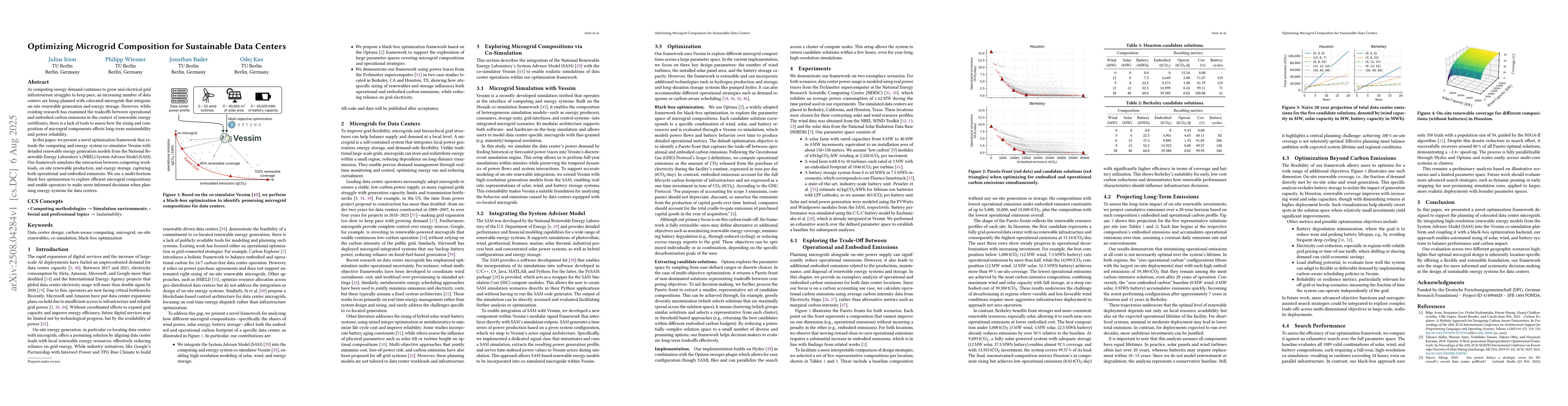 Thumbnail for Optimizing Microgrid Composition for Sustainable Data Centers