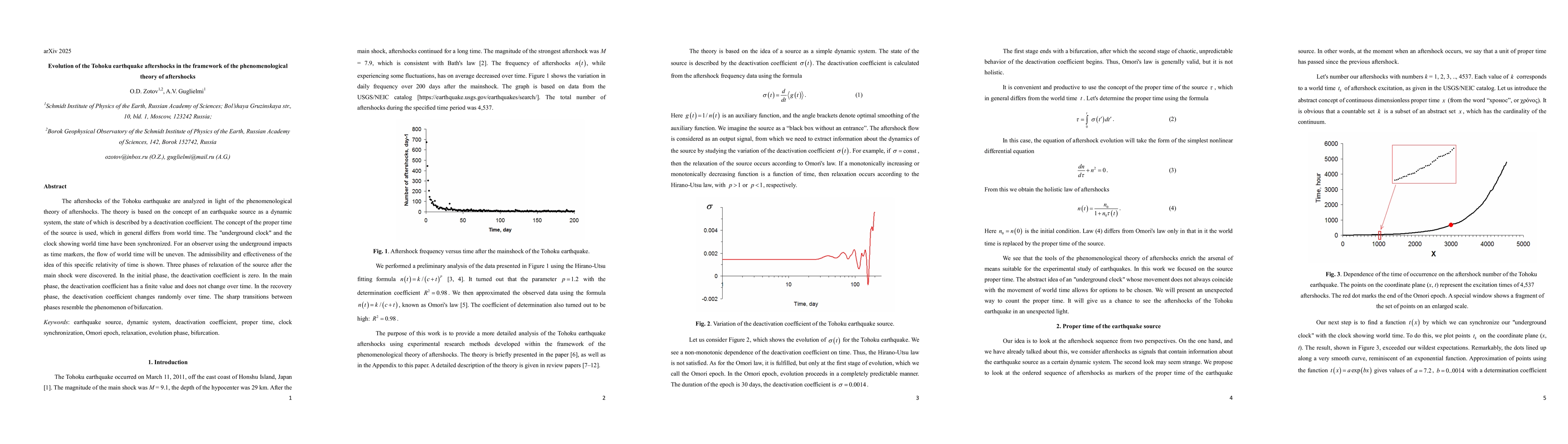 Thumbnail for Evolution of the Tohoku earthquake aftershocks in the framework of the
  phenomenological theory of aftershocks
