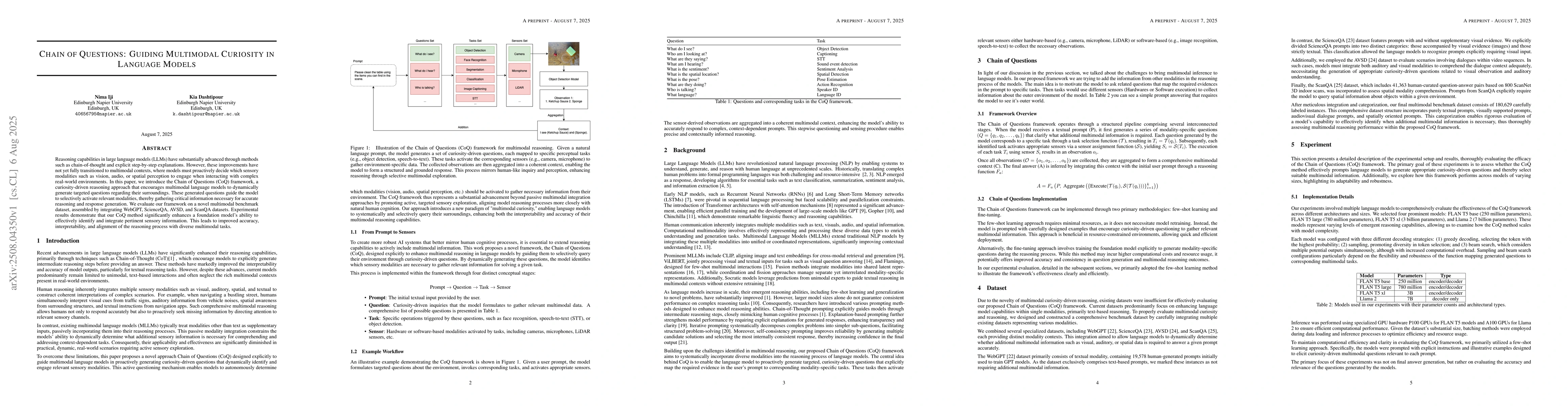 Thumbnail for Chain of Questions: Guiding Multimodal Curiosity in Language Models