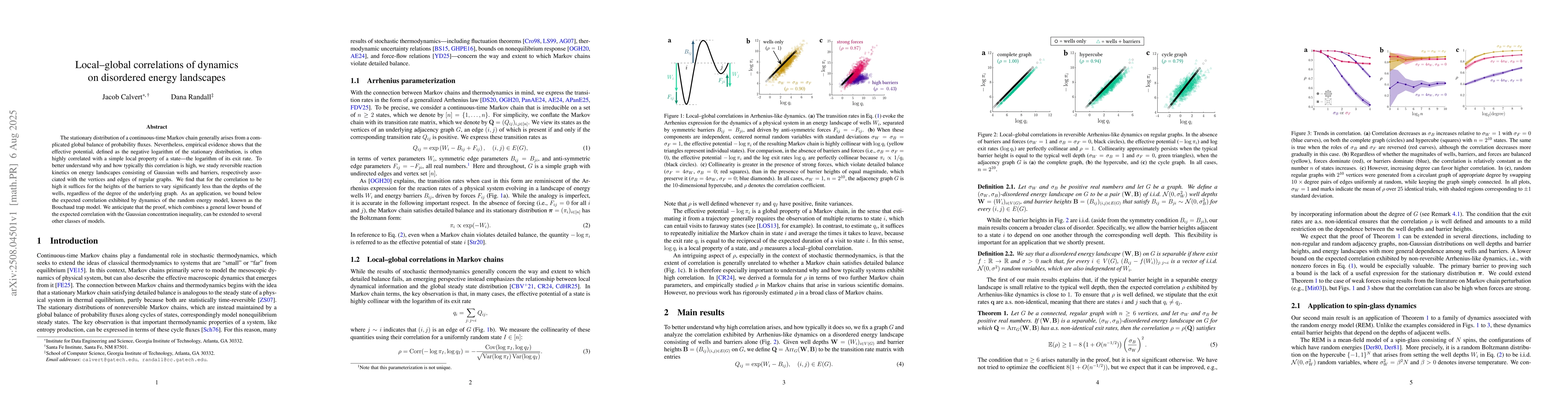 Thumbnail for Local-global correlations of dynamics on disordered energy landscapes