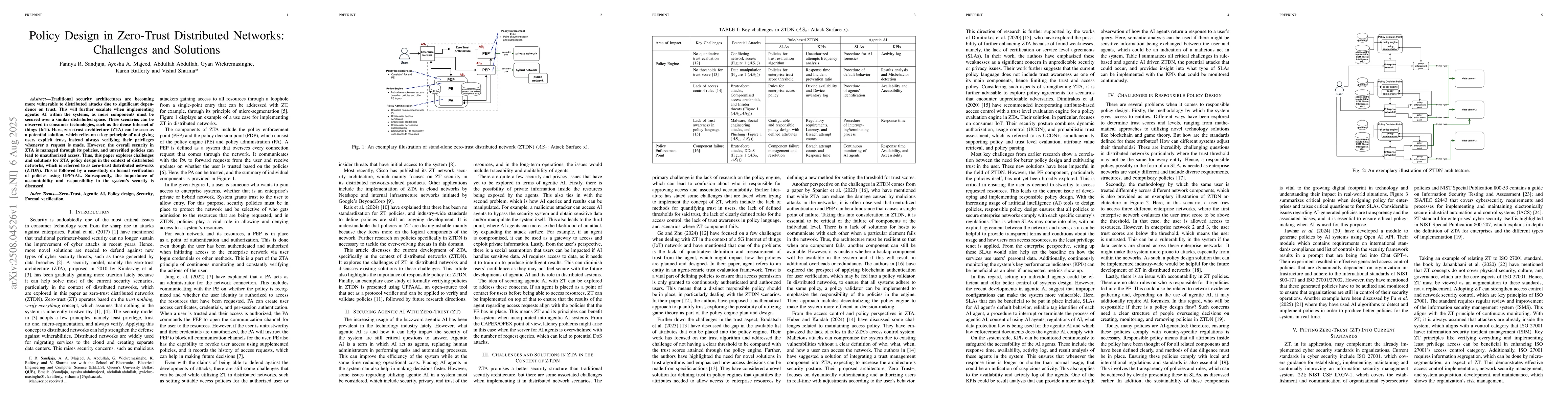 Thumbnail for Policy Design in Zero-Trust Distributed Networks: Challenges and
  Solutions