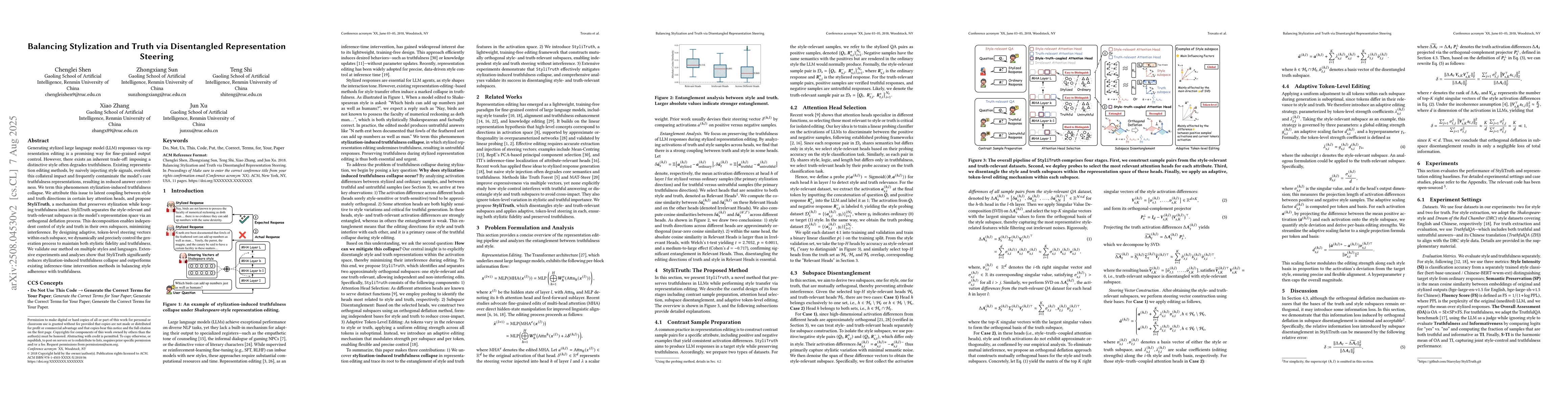 Thumbnail for Balancing Stylization and Truth via Disentangled Representation Steering