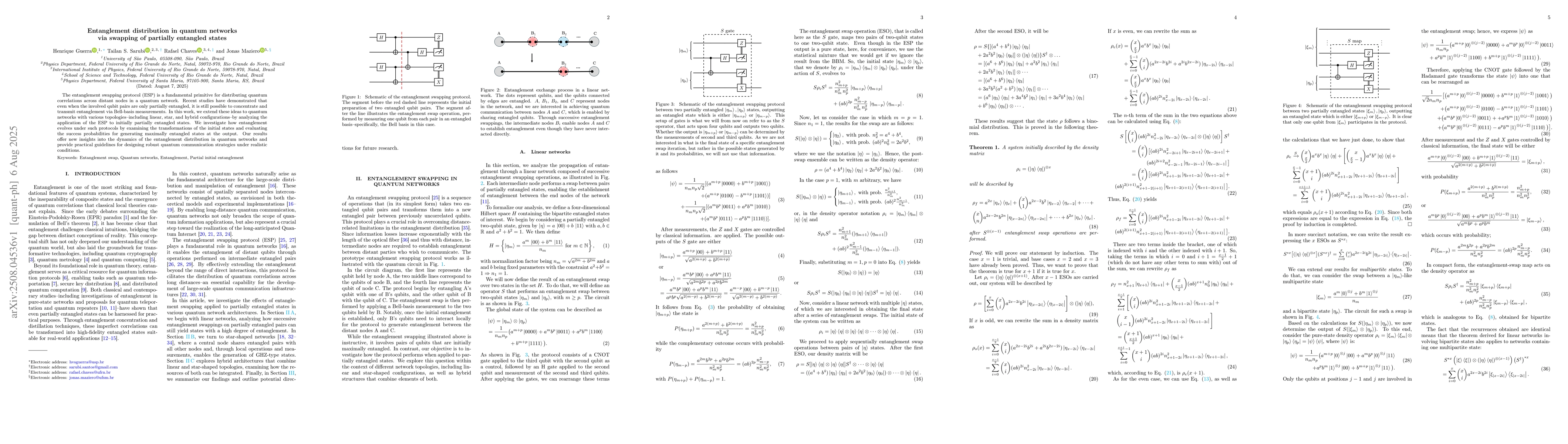 Thumbnail for Entanglement distribution in quantum networks via swapping of partially
  entangled states
