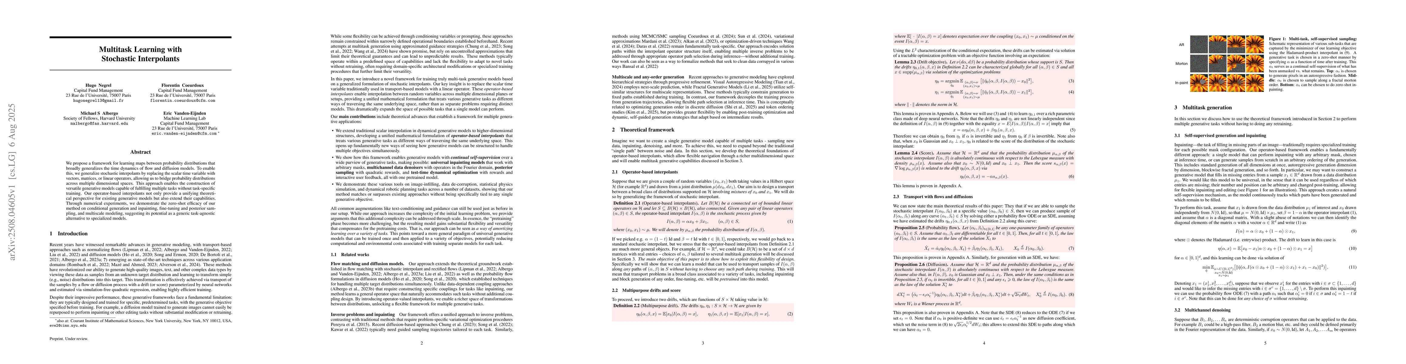 Thumbnail for Multitask Learning with Stochastic Interpolants