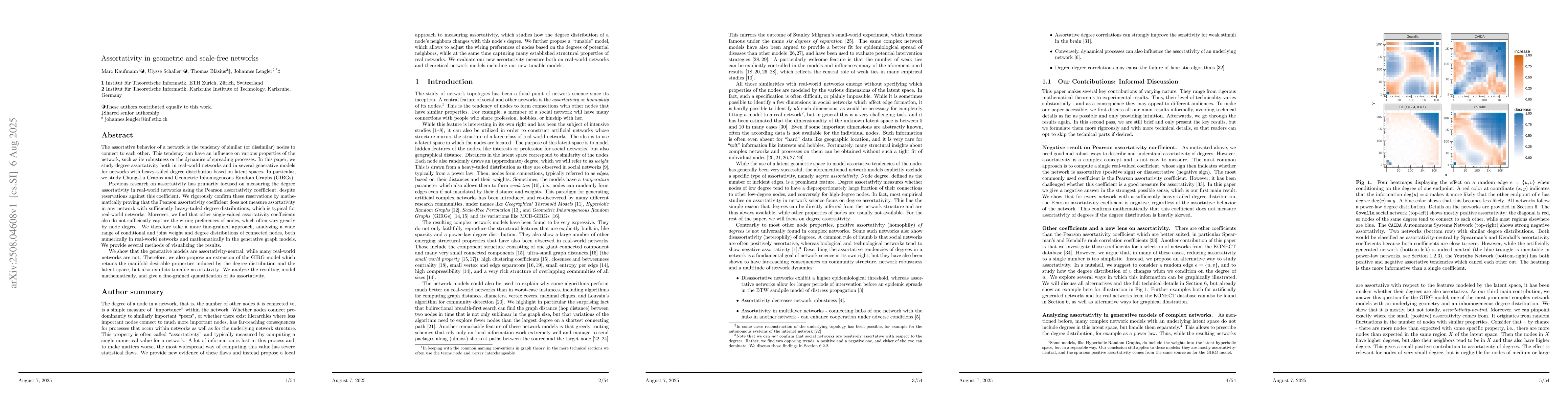 Thumbnail for Assortativity in geometric and scale-free networks