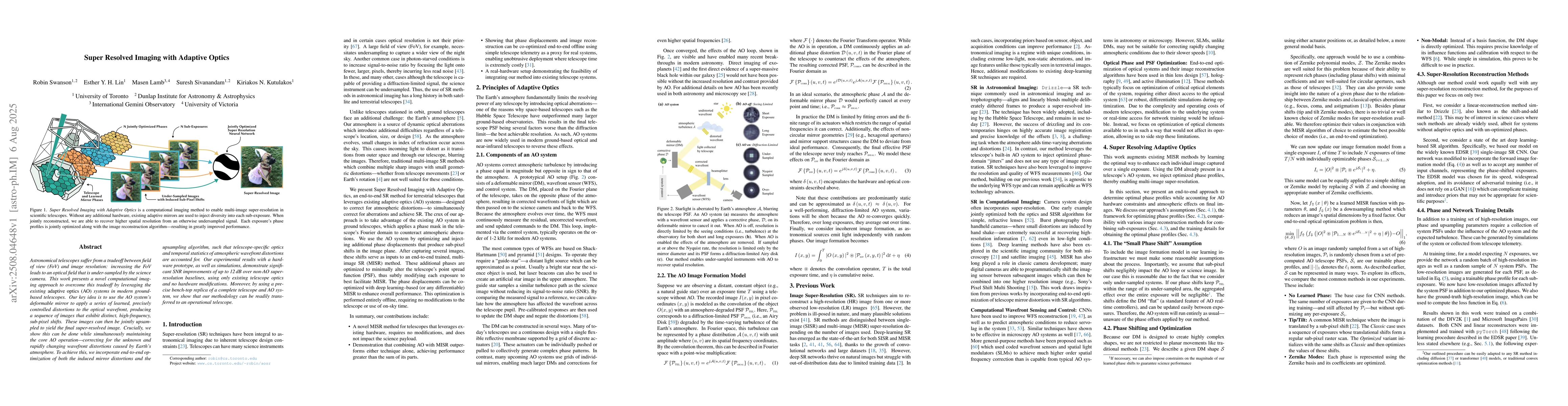 Thumbnail for Super Resolved Imaging with Adaptive Optics