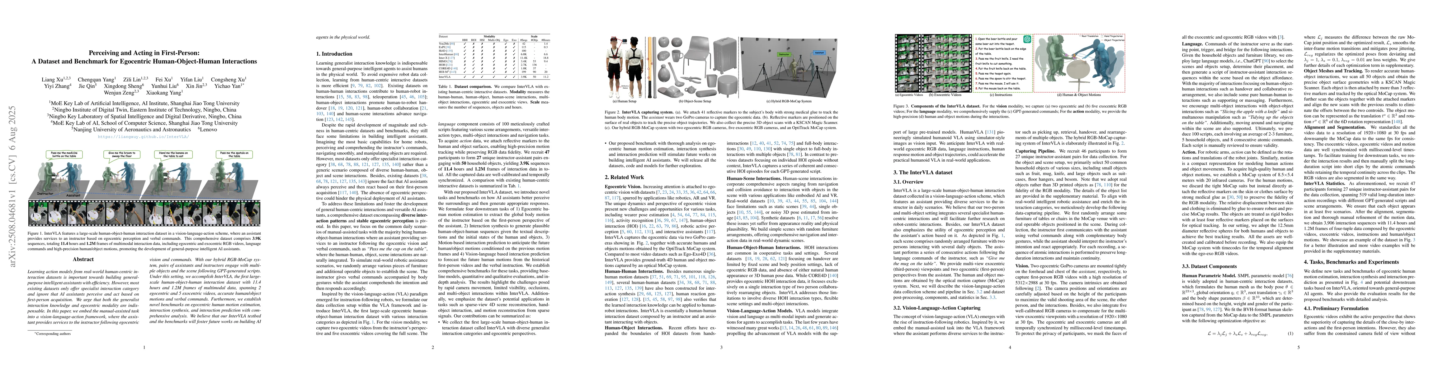 Thumbnail for Perceiving and Acting in First-Person: A Dataset and Benchmark for
  Egocentric Human-Object-Human Interactions