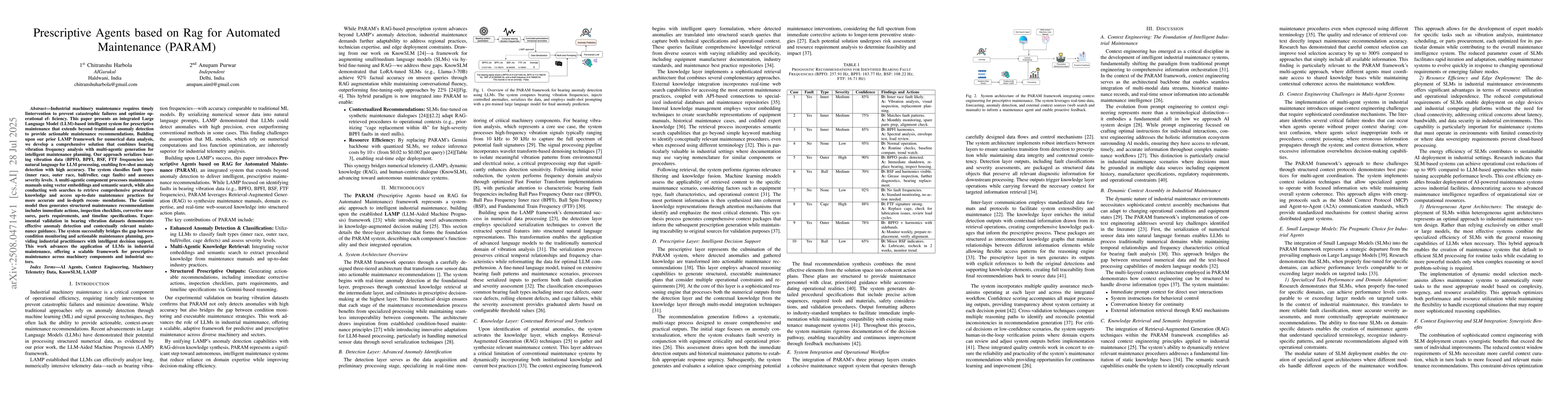 Thumbnail for Prescriptive Agents based on Rag for Automated Maintenance (PARAM)