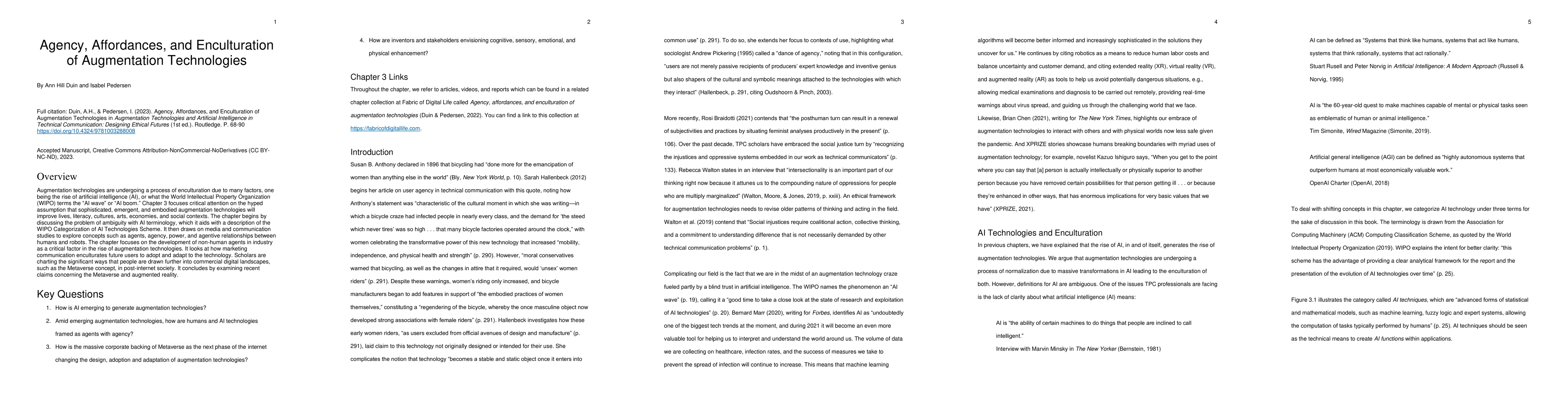 Thumbnail for Agency, Affordances, and Enculturation of Augmentation Technologies