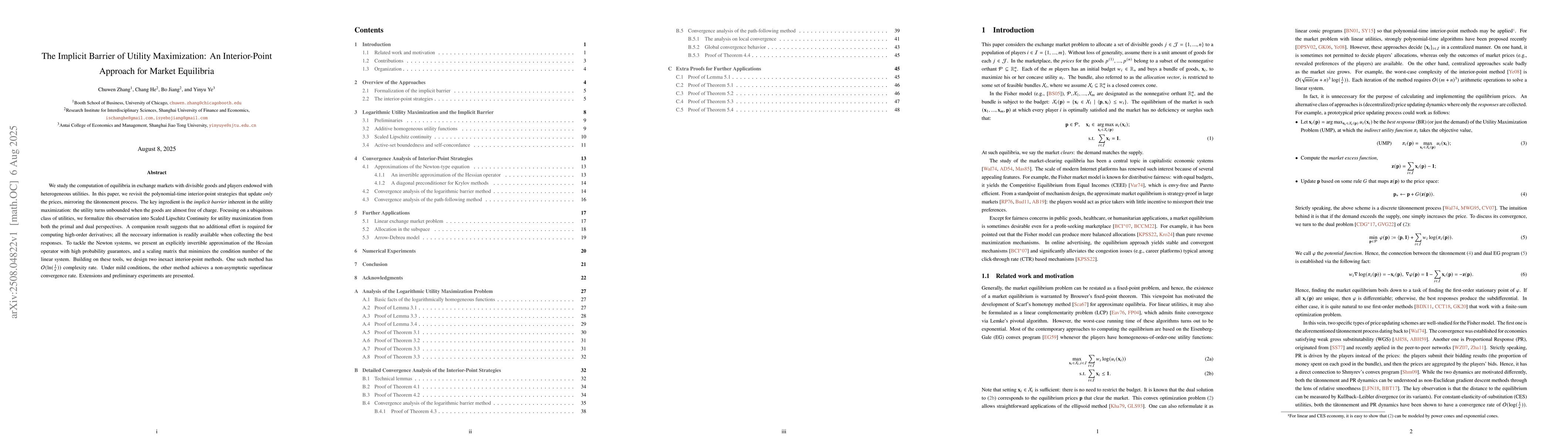 Thumbnail for The Implicit Barrier of Utility Maximization: An Interior-Point Approach
  for Market Equilibria