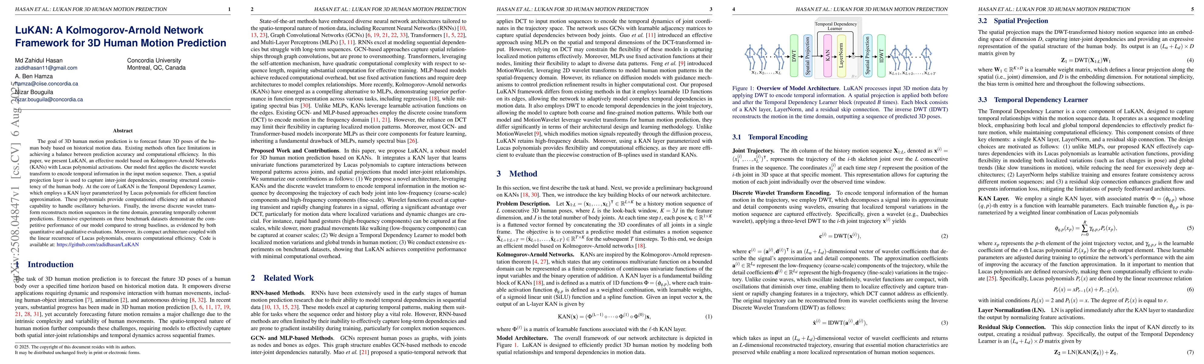 Thumbnail for LuKAN: A Kolmogorov-Arnold Network Framework for 3D Human Motion
  Prediction