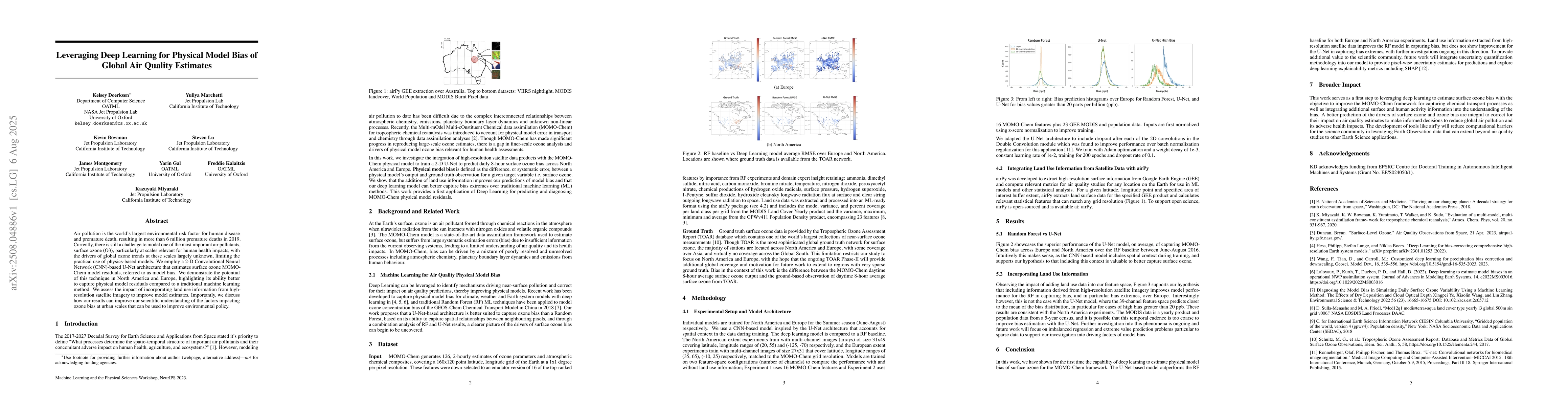 Thumbnail for Leveraging Deep Learning for Physical Model Bias of Global Air Quality
  Estimates