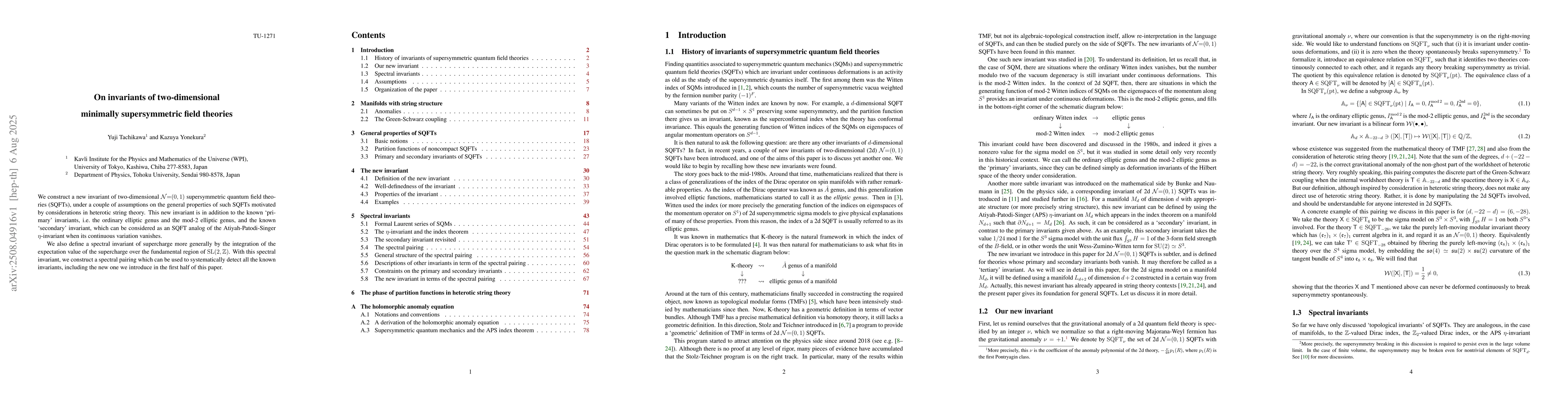 Thumbnail for On invariants of two-dimensional minimally supersymmetric field theories