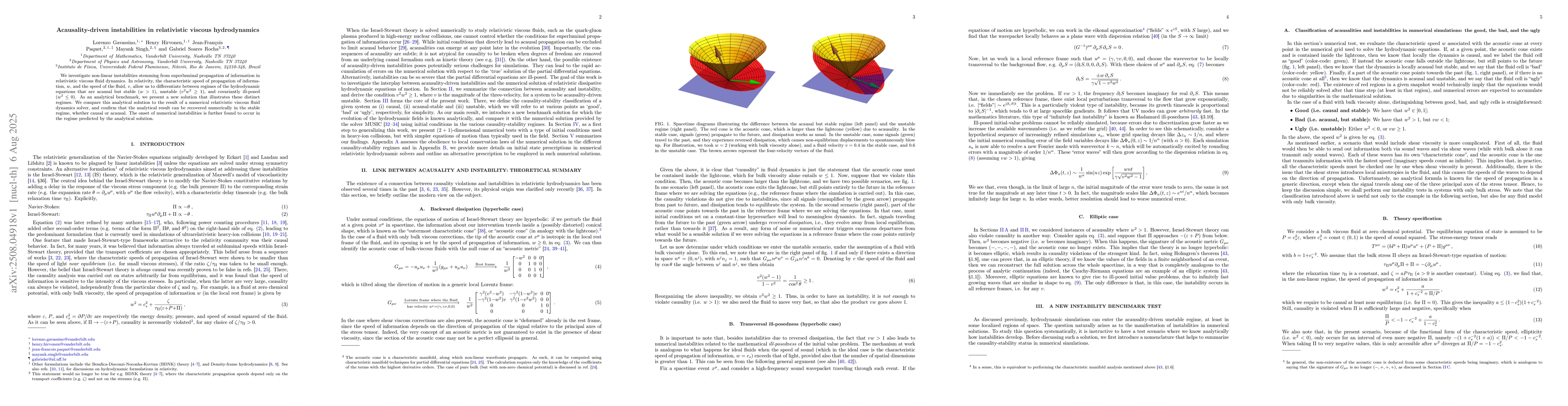 Thumbnail for Acausality-driven instabilities in relativistic viscous hydrodynamics