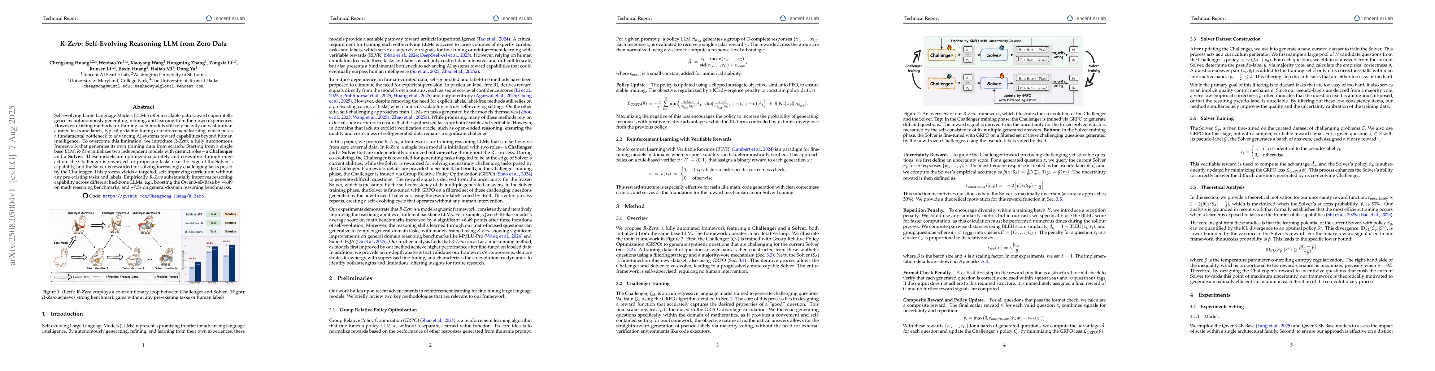 Thumbnail for R-Zero: Self-Evolving Reasoning LLM from Zero Data