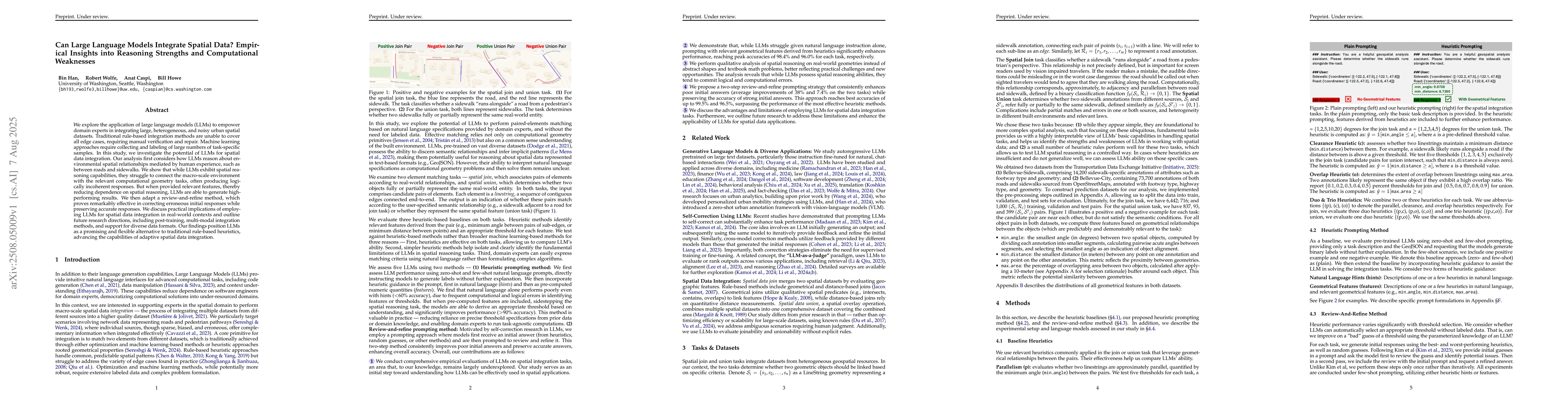 Thumbnail for Can Large Language Models Integrate Spatial Data? Empirical Insights
  into Reasoning Strengths and Computational Weaknesses