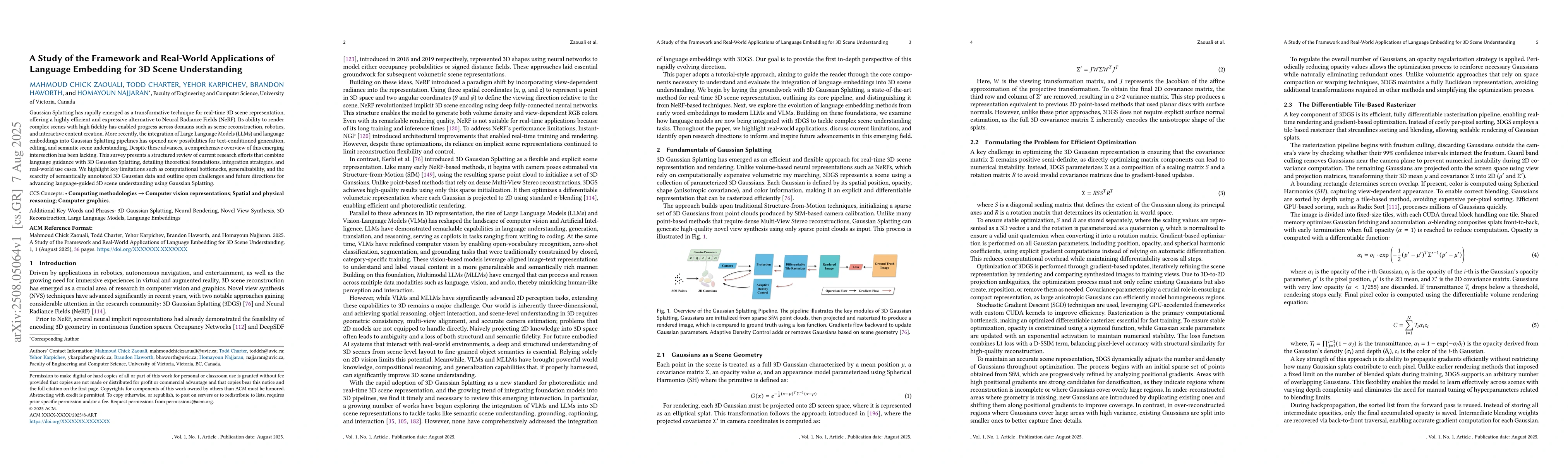 Thumbnail for A Study of the Framework and Real-World Applications of Language
  Embedding for 3D Scene Understanding