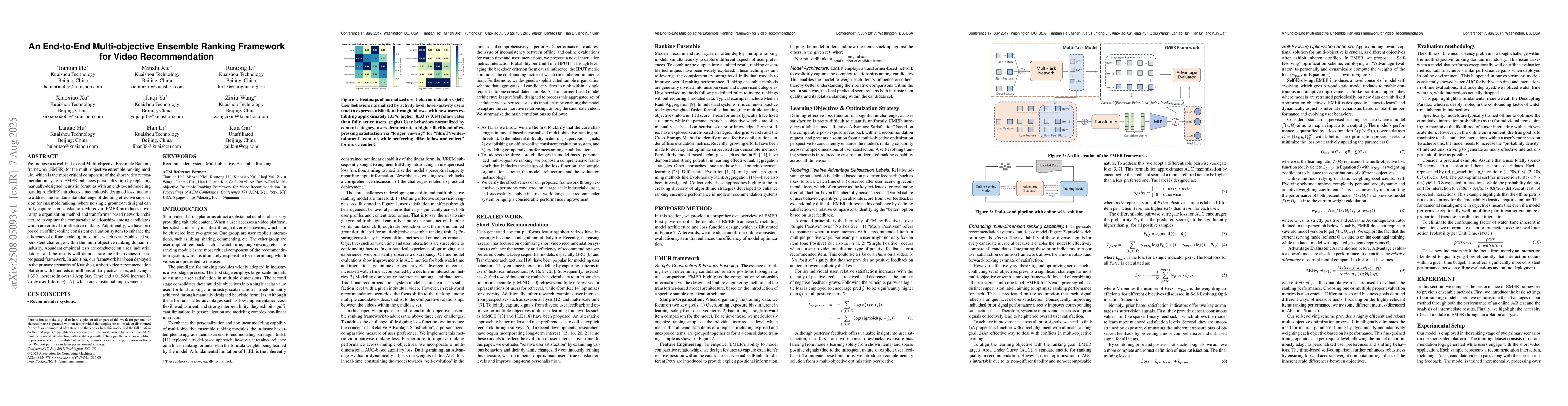 Thumbnail for An End-to-End Multi-objective Ensemble Ranking Framework for Video
  Recommendation