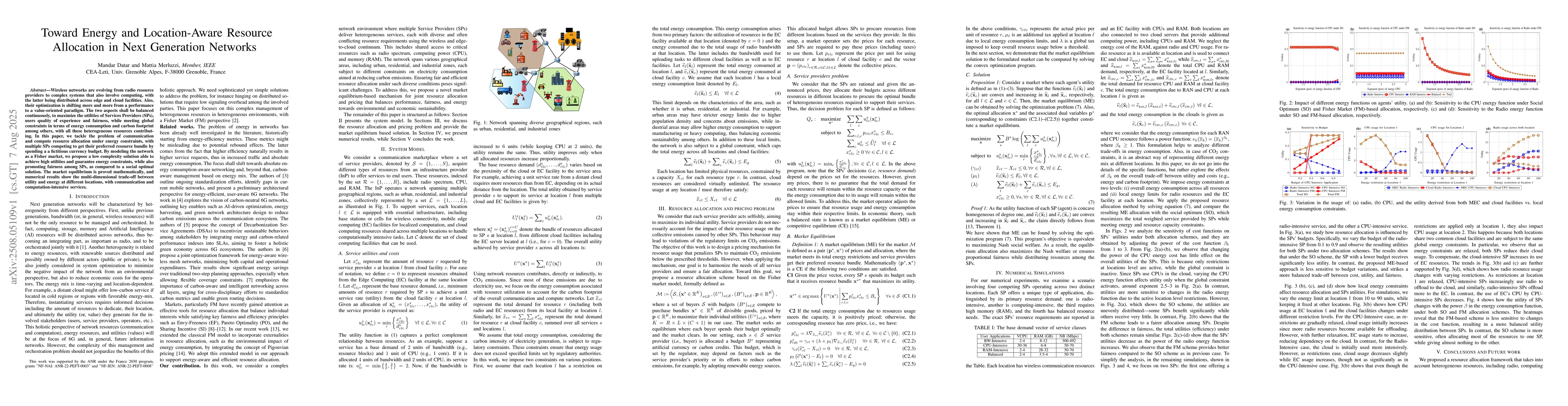 Thumbnail for Toward Energy and Location-Aware Resource Allocation in Next Generation
  Networks
