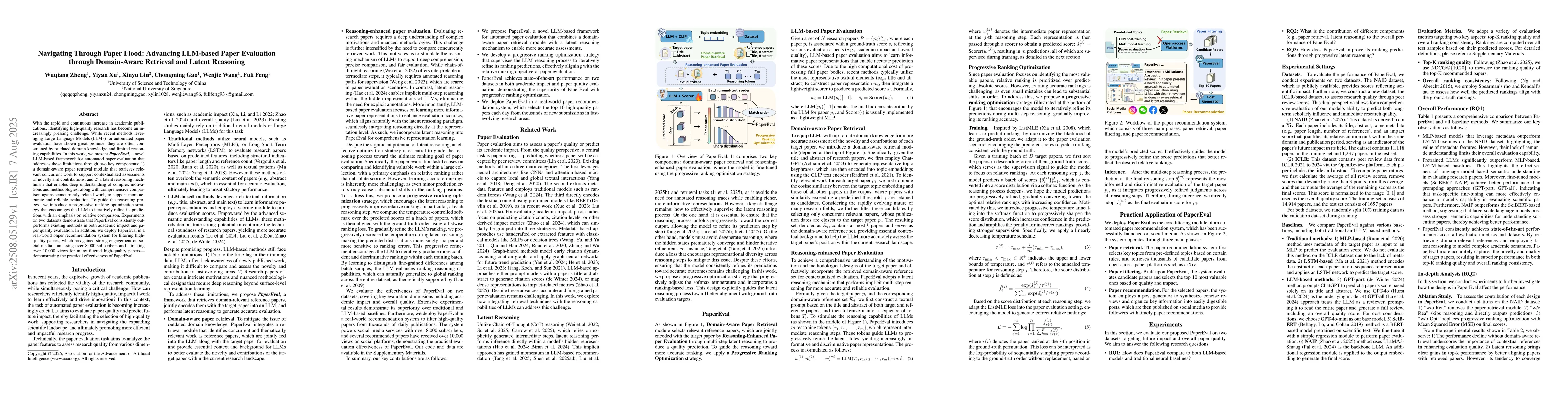 Thumbnail for Navigating Through Paper Flood: Advancing LLM-based Paper Evaluation
  through Domain-Aware Retrieval and Latent Reasoning