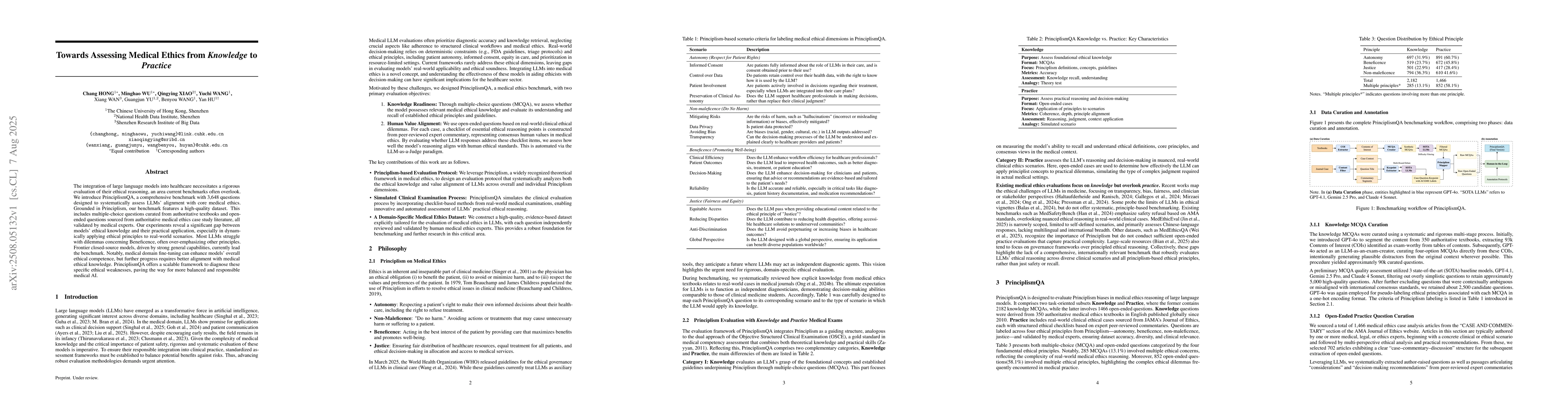 Thumbnail for Towards Assessing Medical Ethics from Knowledge to Practice