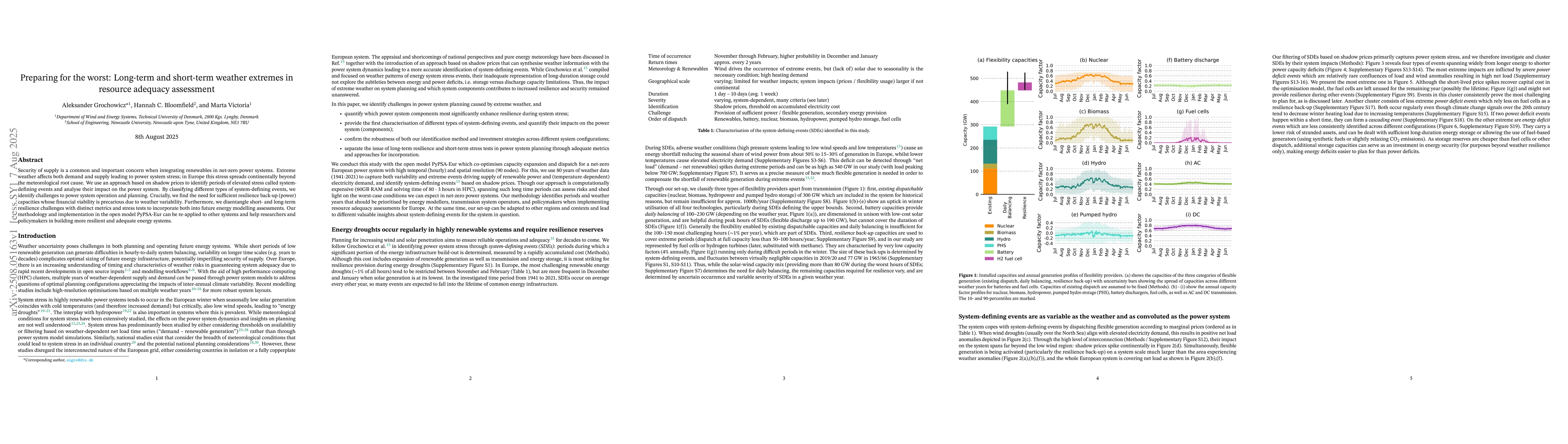 Thumbnail for Preparing for the worst: Long-term and short-term weather extremes in
  resource adequacy assessment