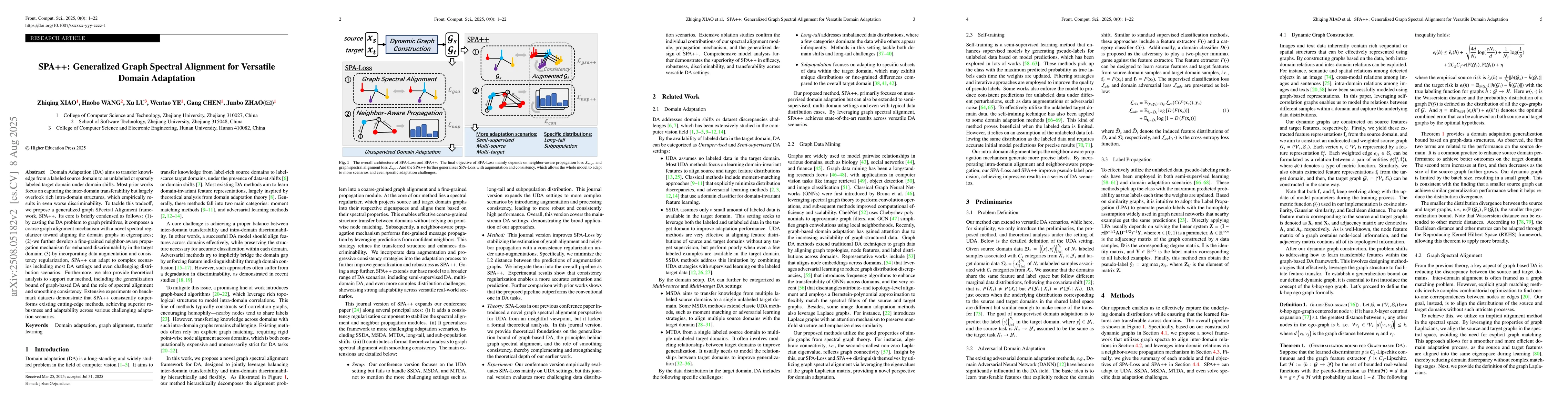 Thumbnail for SPA++: Generalized Graph Spectral Alignment for Versatile Domain
  Adaptation