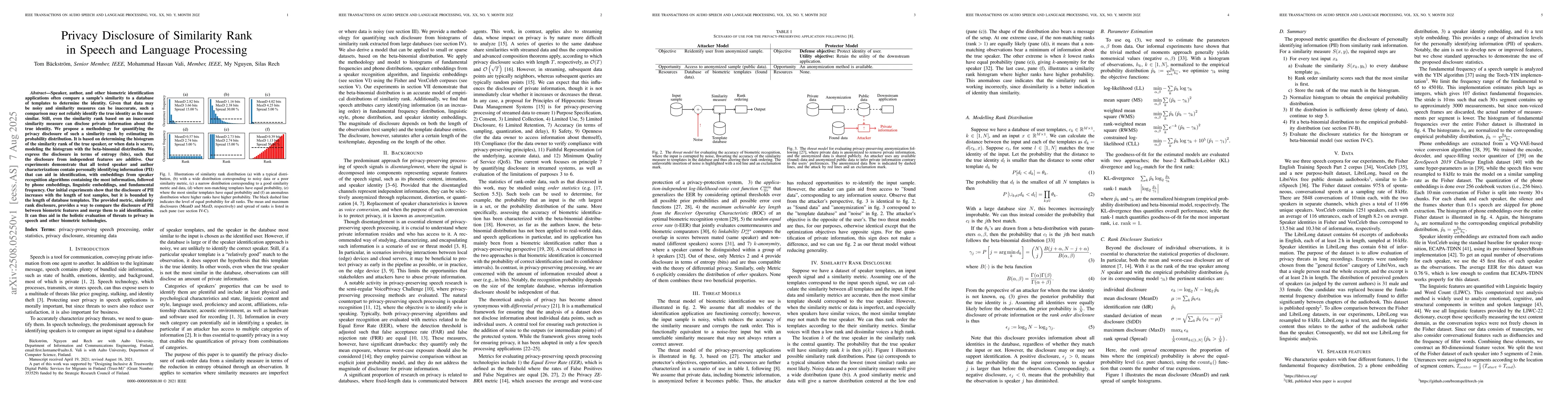 Thumbnail for Privacy Disclosure of Similarity in Speech and Language Processing
