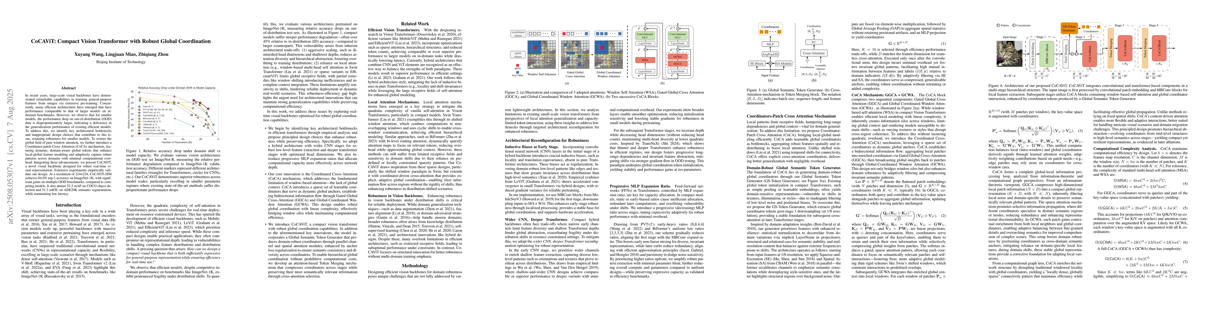 Thumbnail for CoCAViT: Compact Vision Transformer with Robust Global Coordination