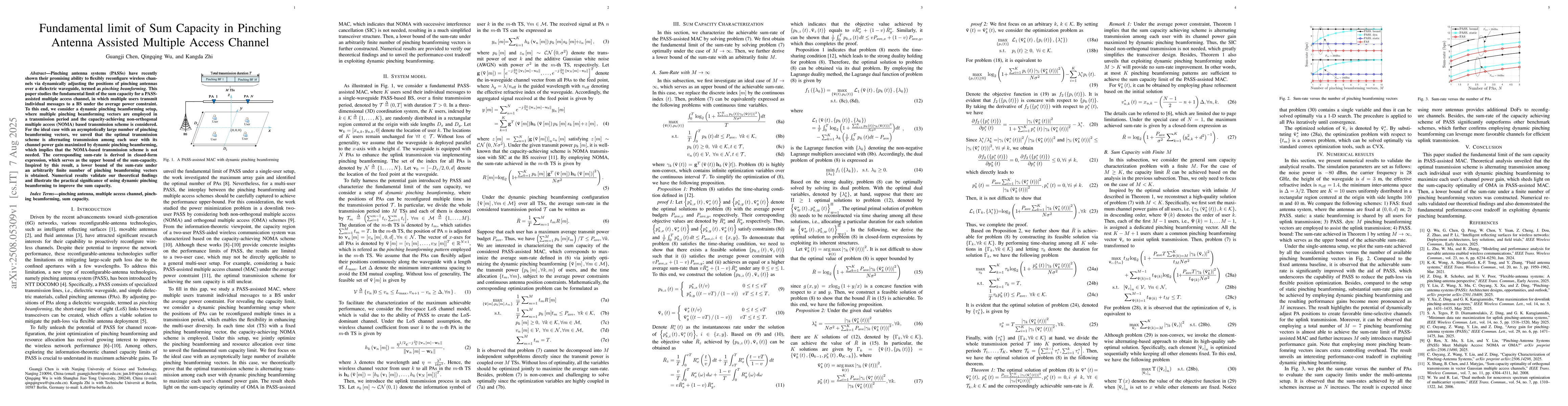 Thumbnail for Fundamental limit of Sum Capacity in Pinching Antenna Assisted Multiple
  Access Channel