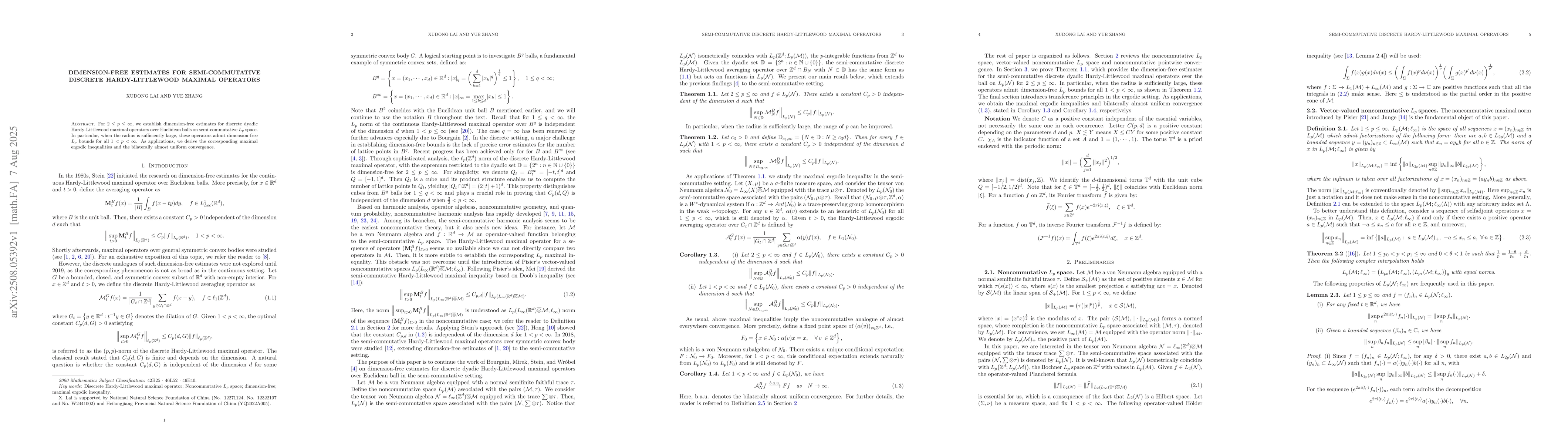 Thumbnail for Dimension-free estimates for semi-commutative discrete Hardy-Littlewood
  maximal operators
