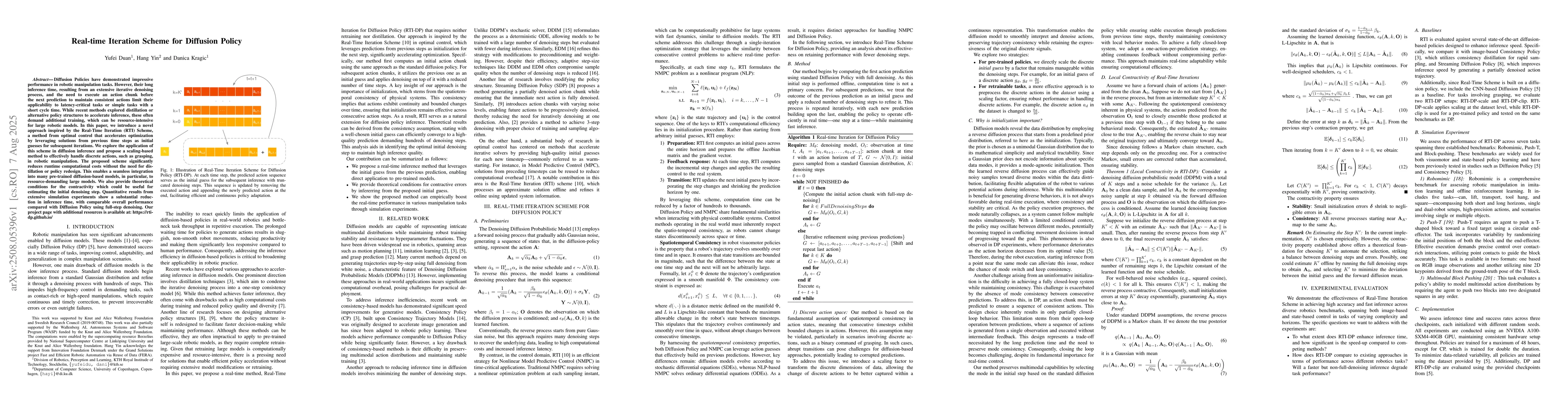 Thumbnail for Real-Time Iteration Scheme for Diffusion Policy