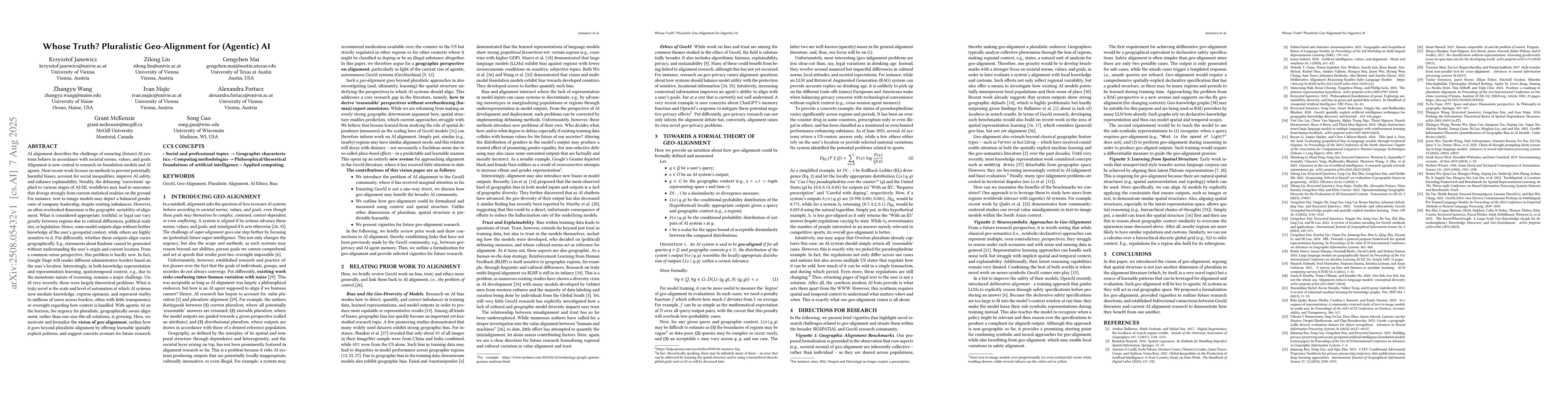 Thumbnail for Whose Truth? Pluralistic Geo-Alignment for (Agentic) AI