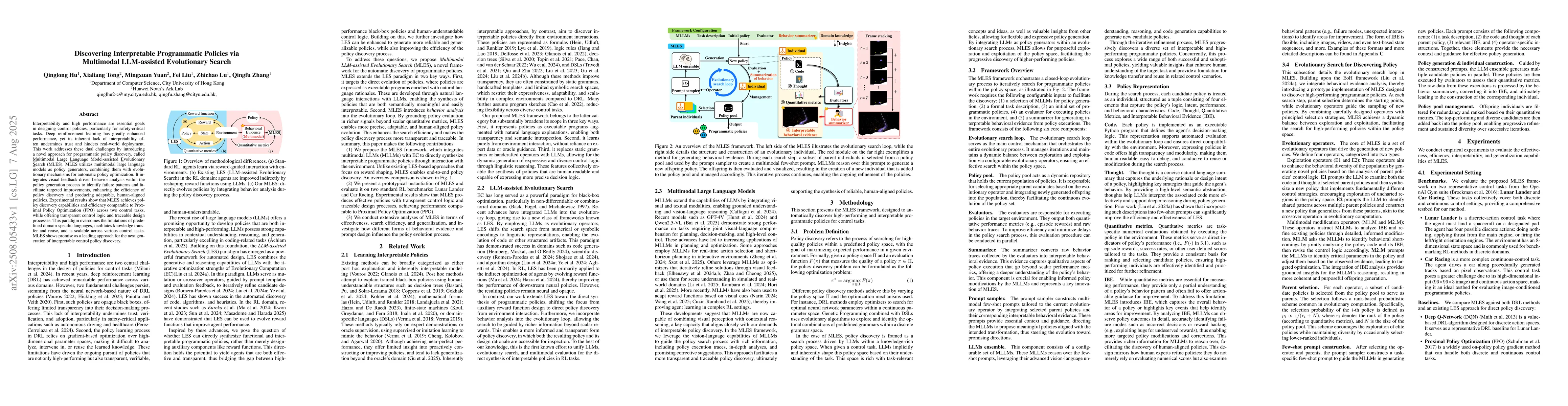 Thumbnail for Discovering Interpretable Programmatic Policies via Multimodal
  LLM-assisted Evolutionary Search