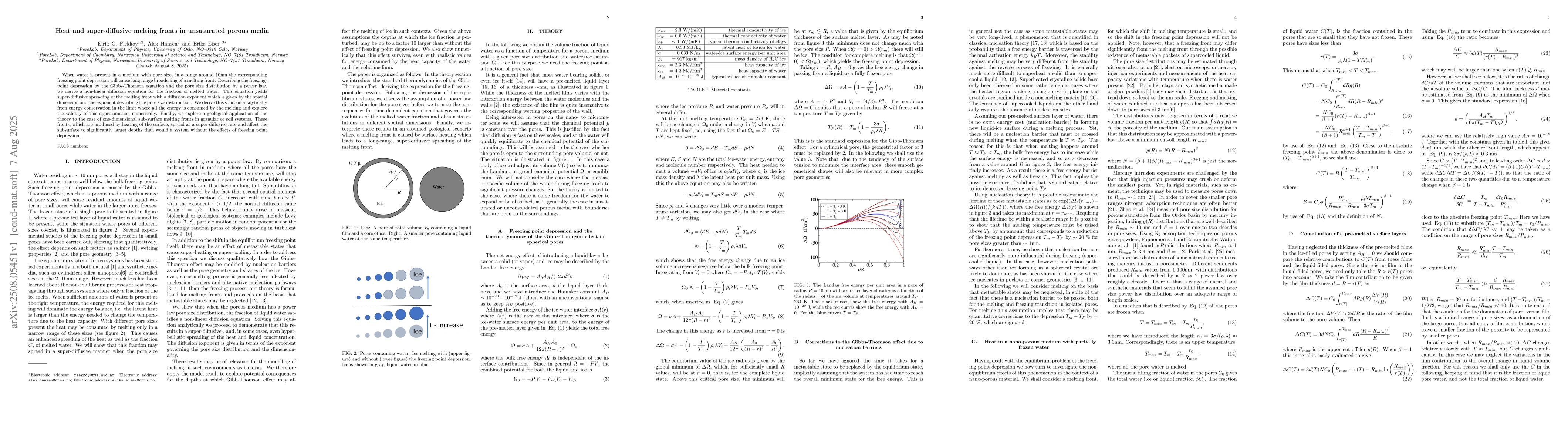 Thumbnail for Heat and super-diffusive melting fronts in unsaturated porous media