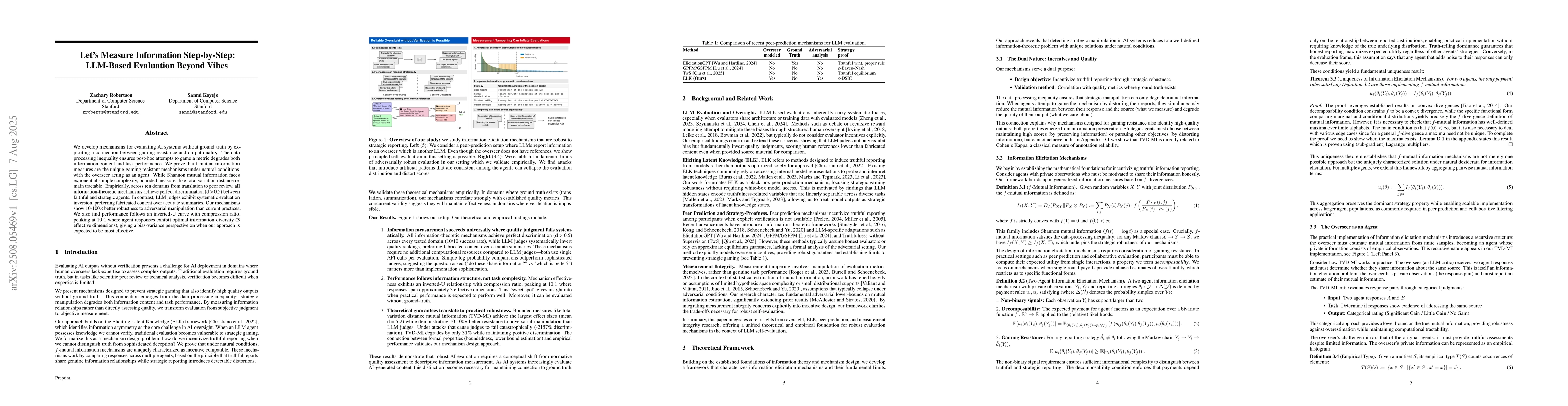 Thumbnail for Let's Measure Information Step-by-Step: LLM-Based Evaluation Beyond
  Vibes