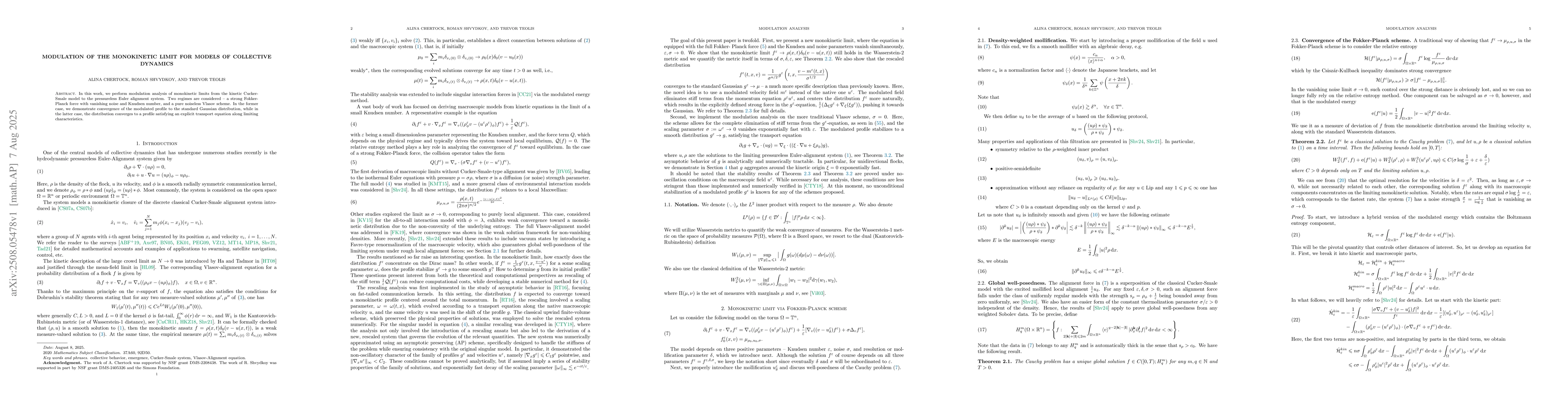 Thumbnail for Modulation of the Monokinetic Limit for Models of Collective Dynamics