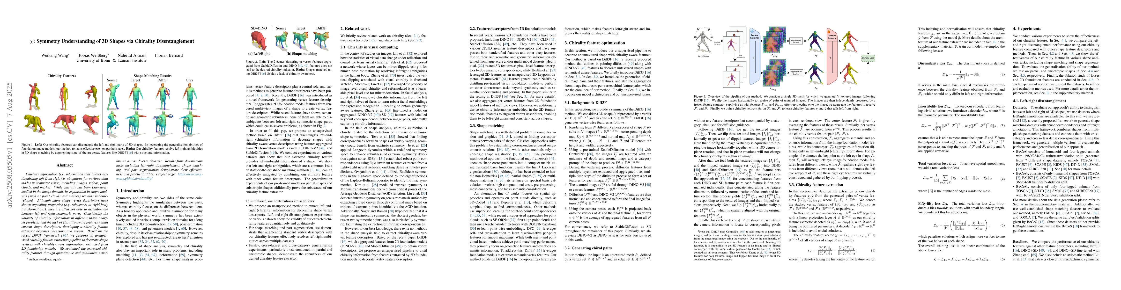 Thumbnail for Symmetry Understanding of 3D Shapes via Chirality Disentanglement