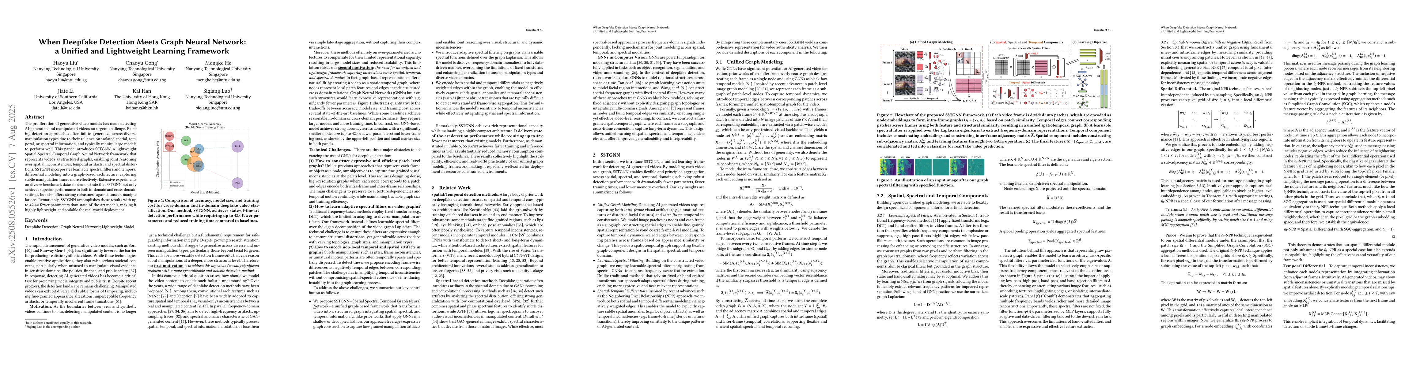 Thumbnail for When Deepfake Detection Meets Graph Neural Network:a Unified and
  Lightweight Learning Framework