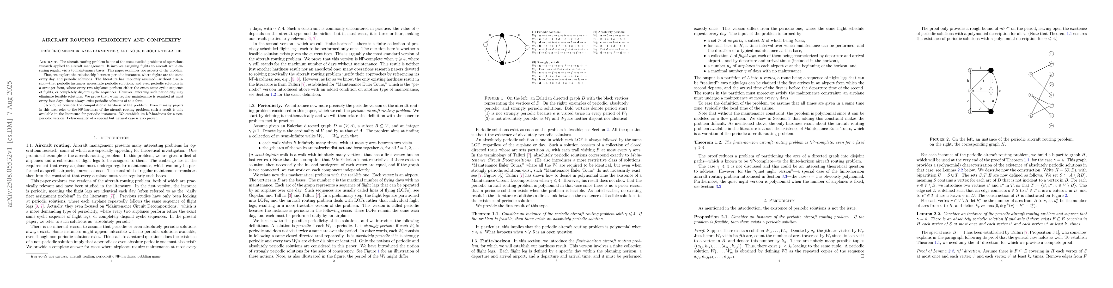 Thumbnail for Aircraft routing: periodicity and complexity