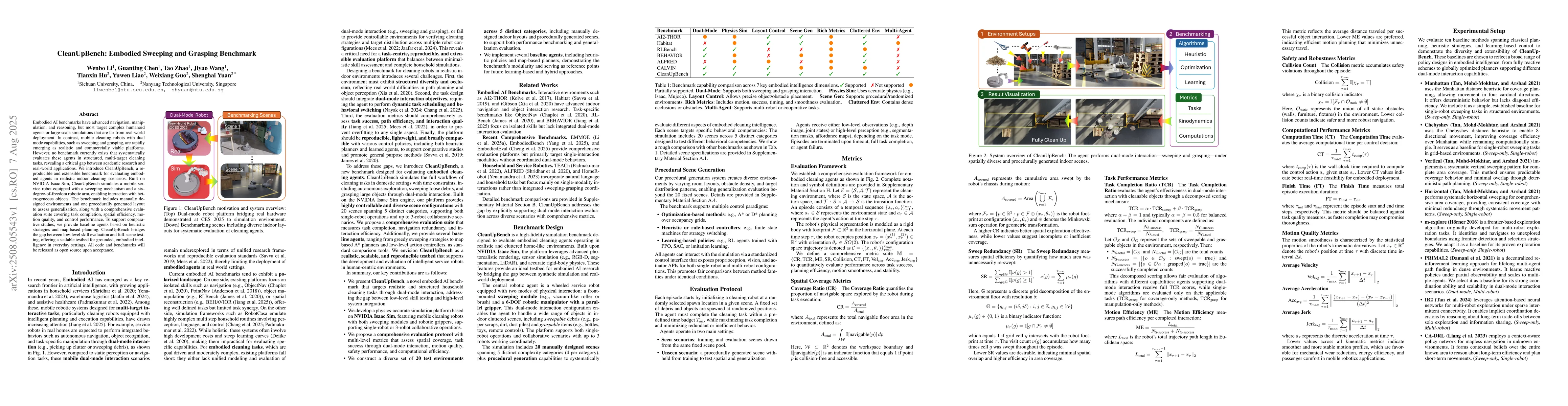 Thumbnail for CleanUpBench: Embodied Sweeping and Grasping Benchmark
