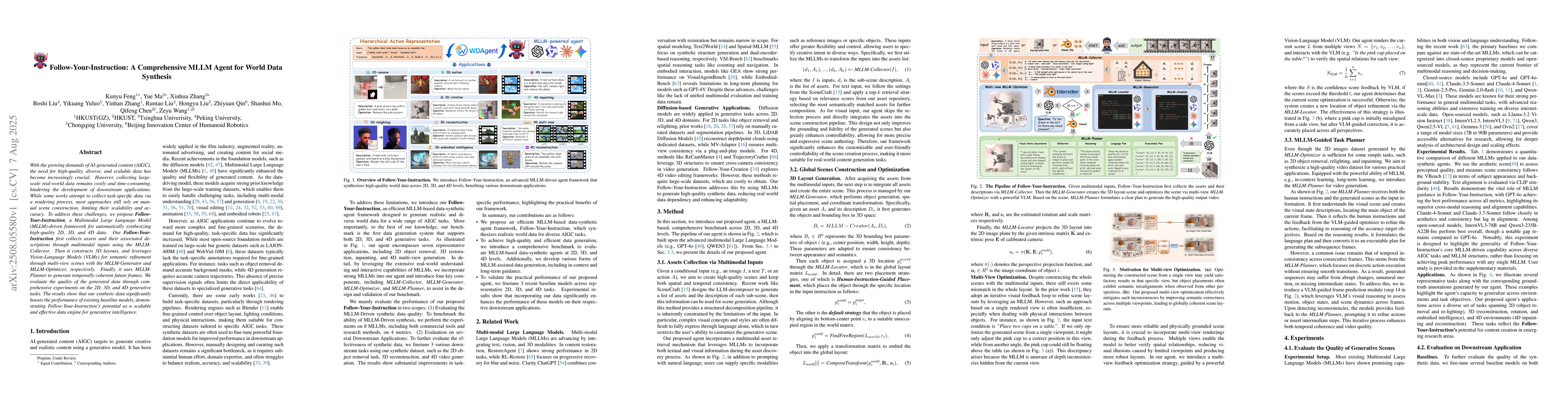 Thumbnail for Follow-Your-Instruction: A Comprehensive MLLM Agent for World Data
  Synthesis