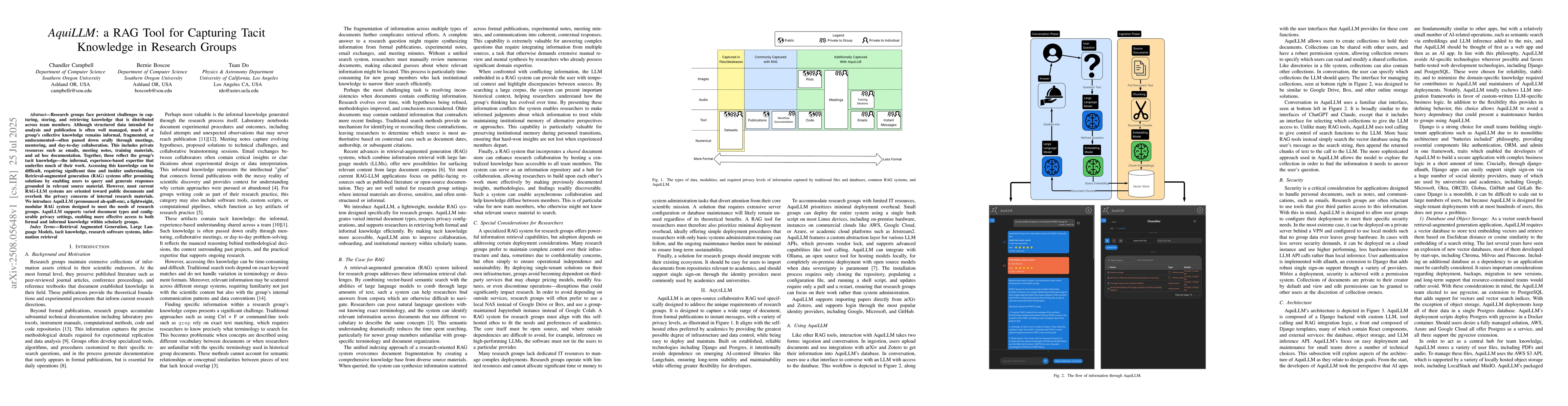 Thumbnail for AquiLLM: a RAG Tool for Capturing Tacit Knowledge in Research Groups