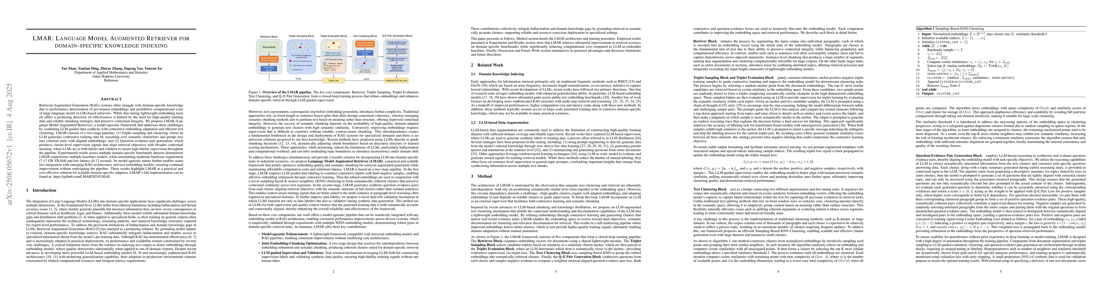 Thumbnail for LMAR: Language Model Augmented Retriever for Domain-specific Knowledge
  Indexing