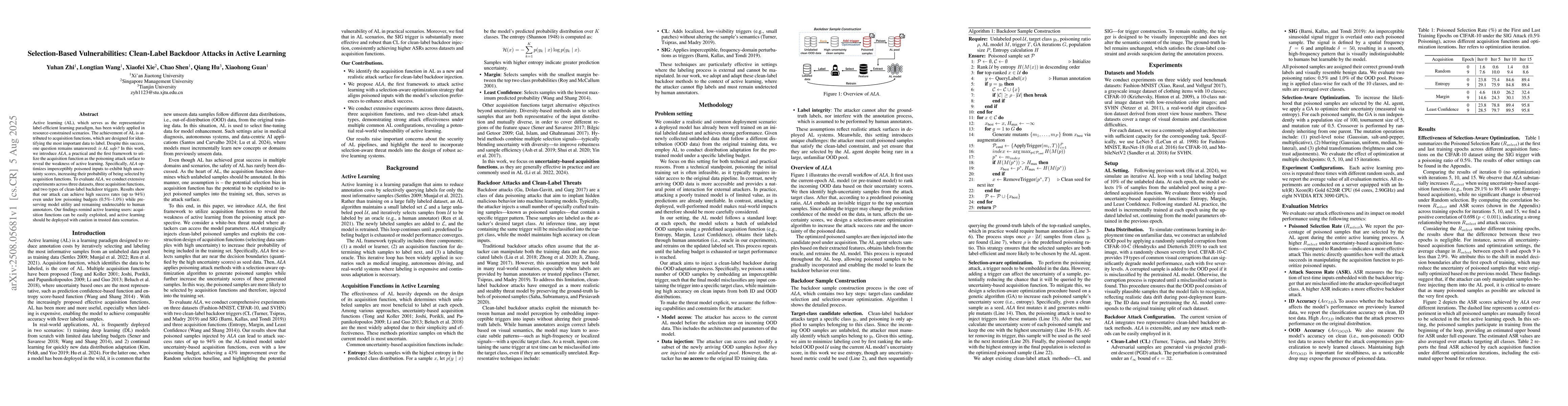 Thumbnail for Selection-Based Vulnerabilities: Clean-Label Backdoor Attacks in Active
  Learning