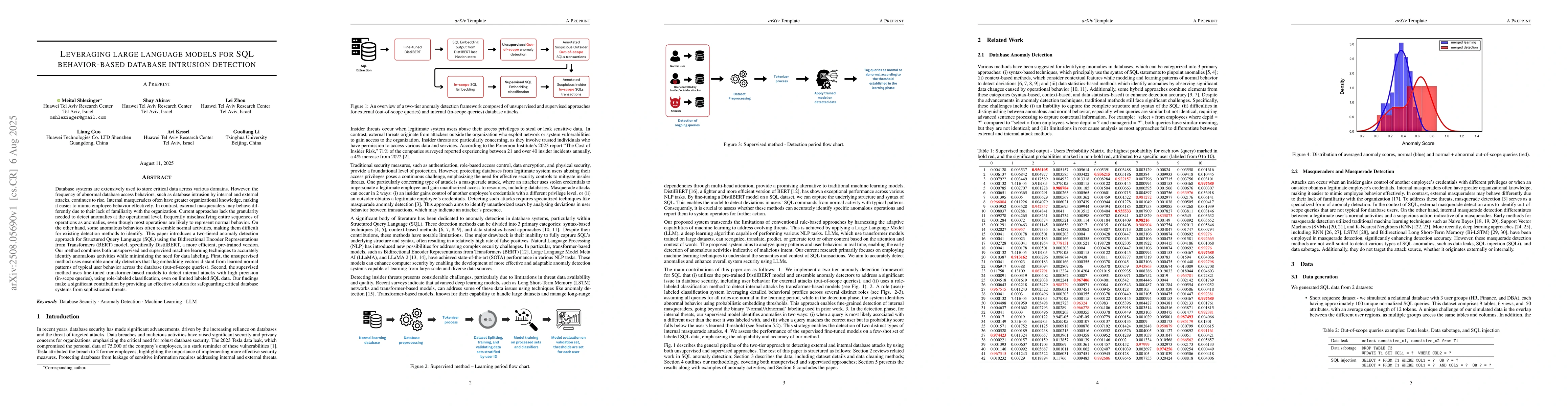 Thumbnail for Leveraging large language models for SQL behavior-based database
  intrusion detection